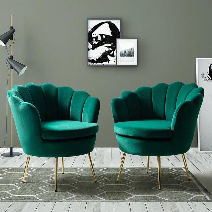 Hendrix Upholstered Barrel Chair (Set of 2) - Ouch Cart 