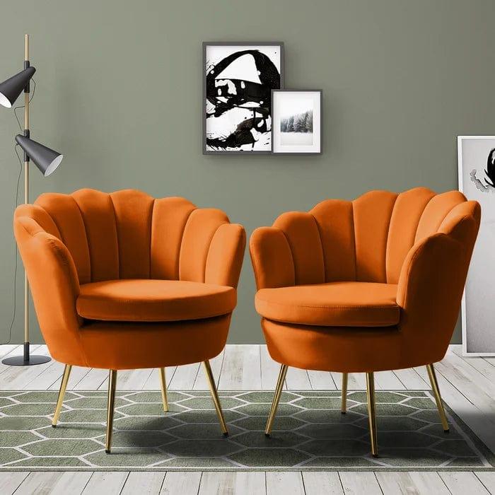 Hendrix Upholstered Barrel Chair (Set of 2) - Ouch Cart 