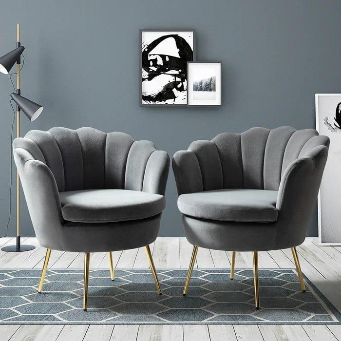 Hendrix Upholstered Barrel Chair (Set of 2) - Ouch Cart 