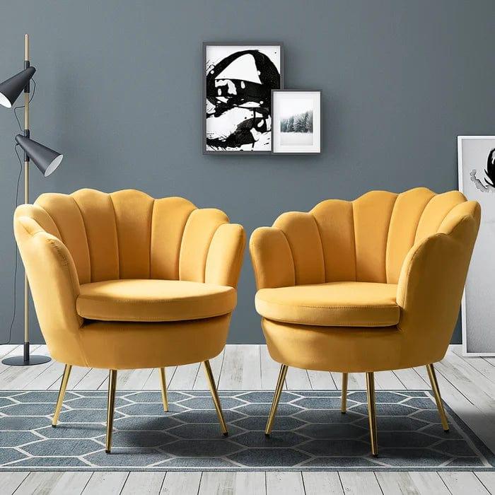 Hendrix Upholstered Barrel Chair (Set of 2) - Ouch Cart 
