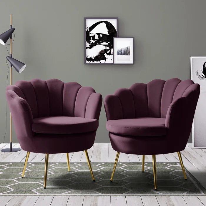 Hendrix Upholstered Barrel Chair (Set of 2) - Ouch Cart 