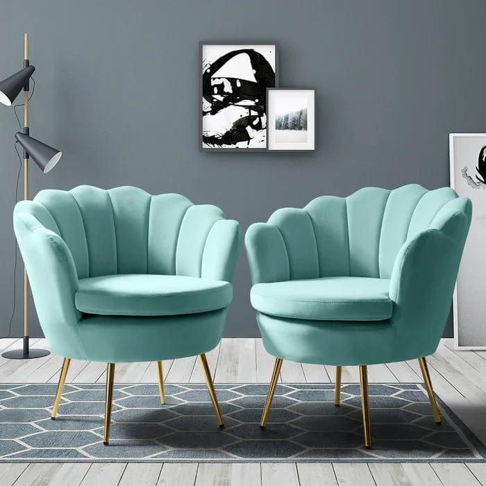 Hendrix Upholstered Barrel Chair (Set of 2) - Ouch Cart 