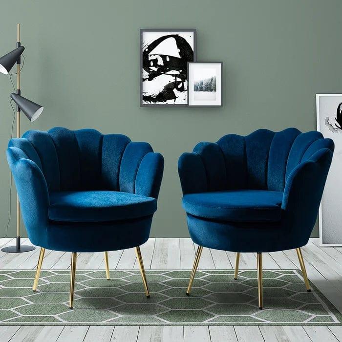 Hendrix Upholstered Barrel Chair (Set of 2) - Ouch Cart 
