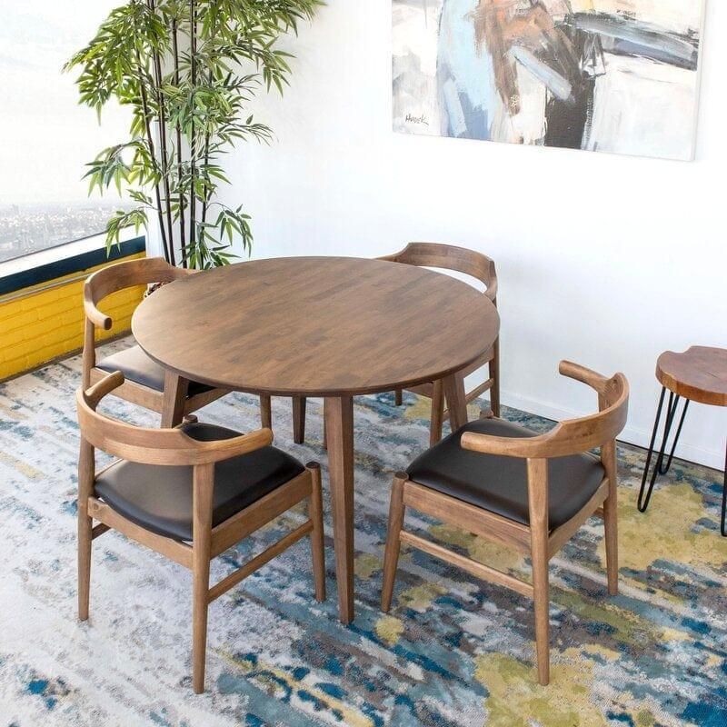 Wooden Dining Table 4+1 Chair And Table Set Sheesham Wood Dining Table Set - Ouch Cart 