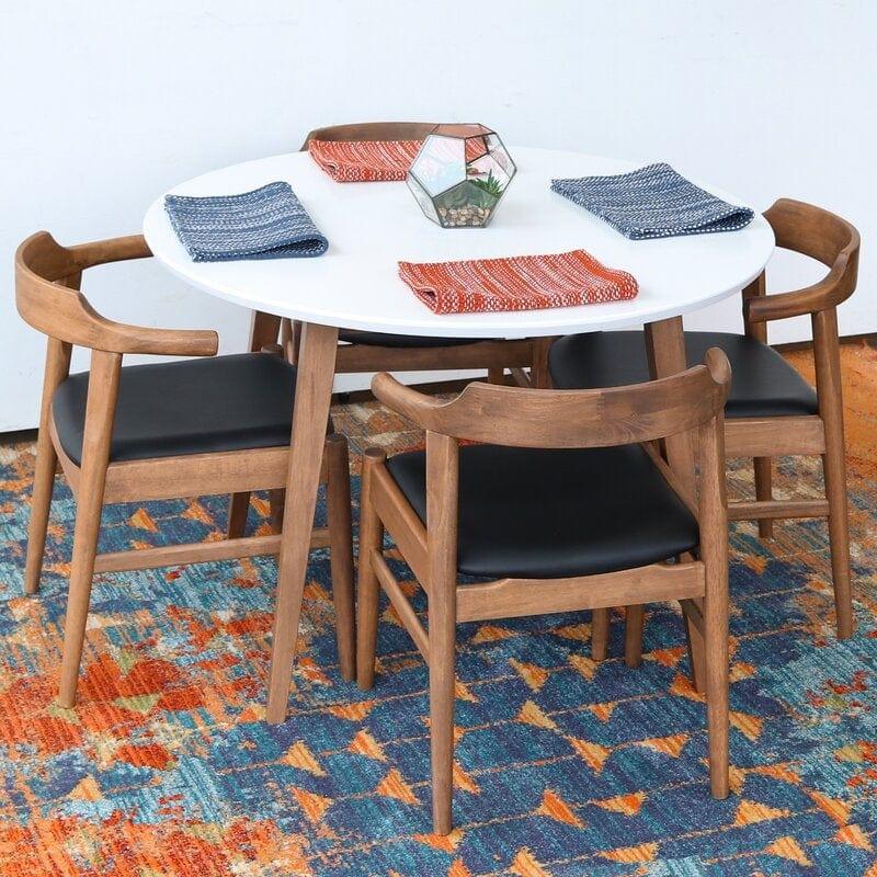 Wooden Dining Table 4+1 Chair And Table Set Sheesham Wood Dining Table Set - Ouch Cart 