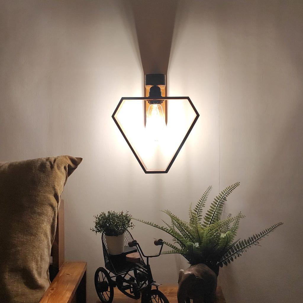 Hexad Brown Wooden Wall Light (BULB NOT INCLUDED) - Ouch Cart 