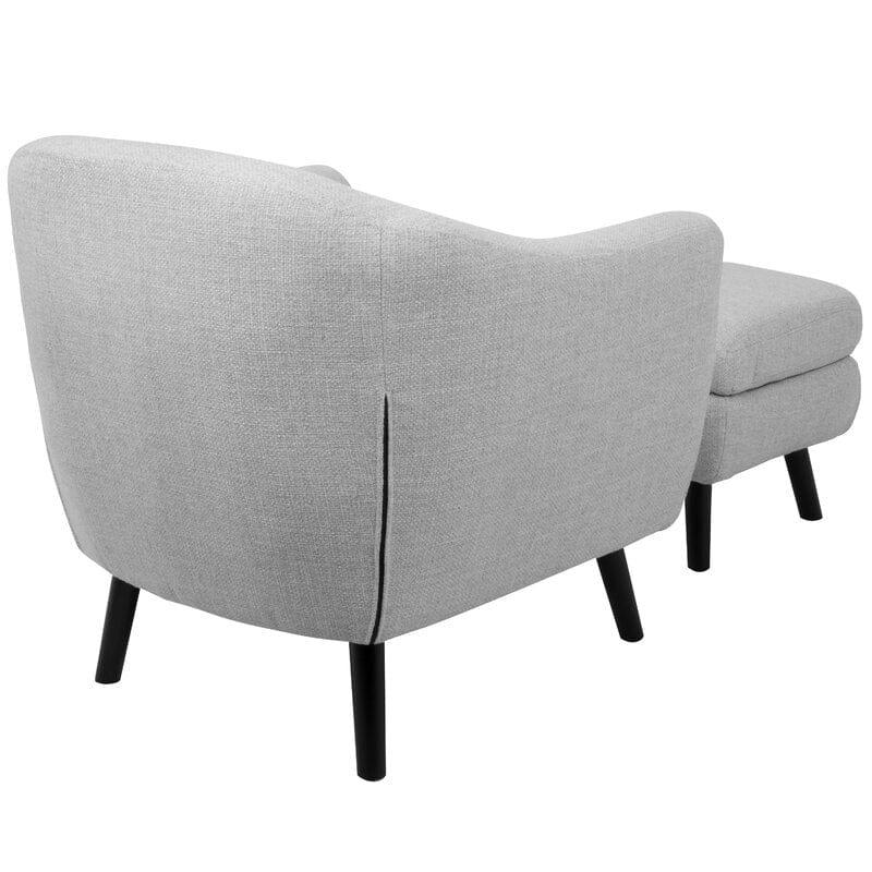 Hiltonia Wide Tufted Barrel Chair and Ottoman - Ouch Cart 