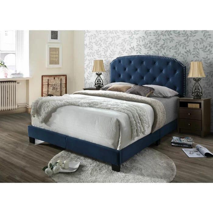 Howes Tufted Upholstered Low Profile Standard Bed - Ouch Cart 
