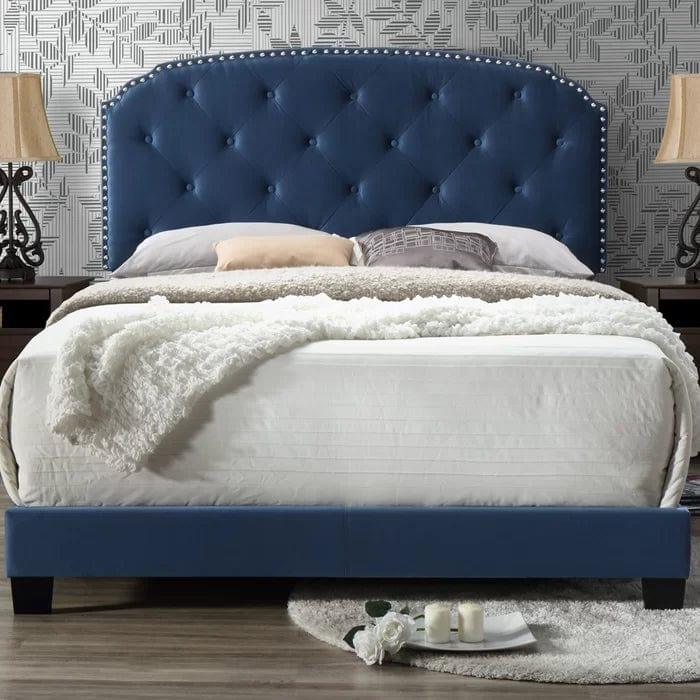 Howes Tufted Upholstered Low Profile Standard Bed - Ouch Cart 