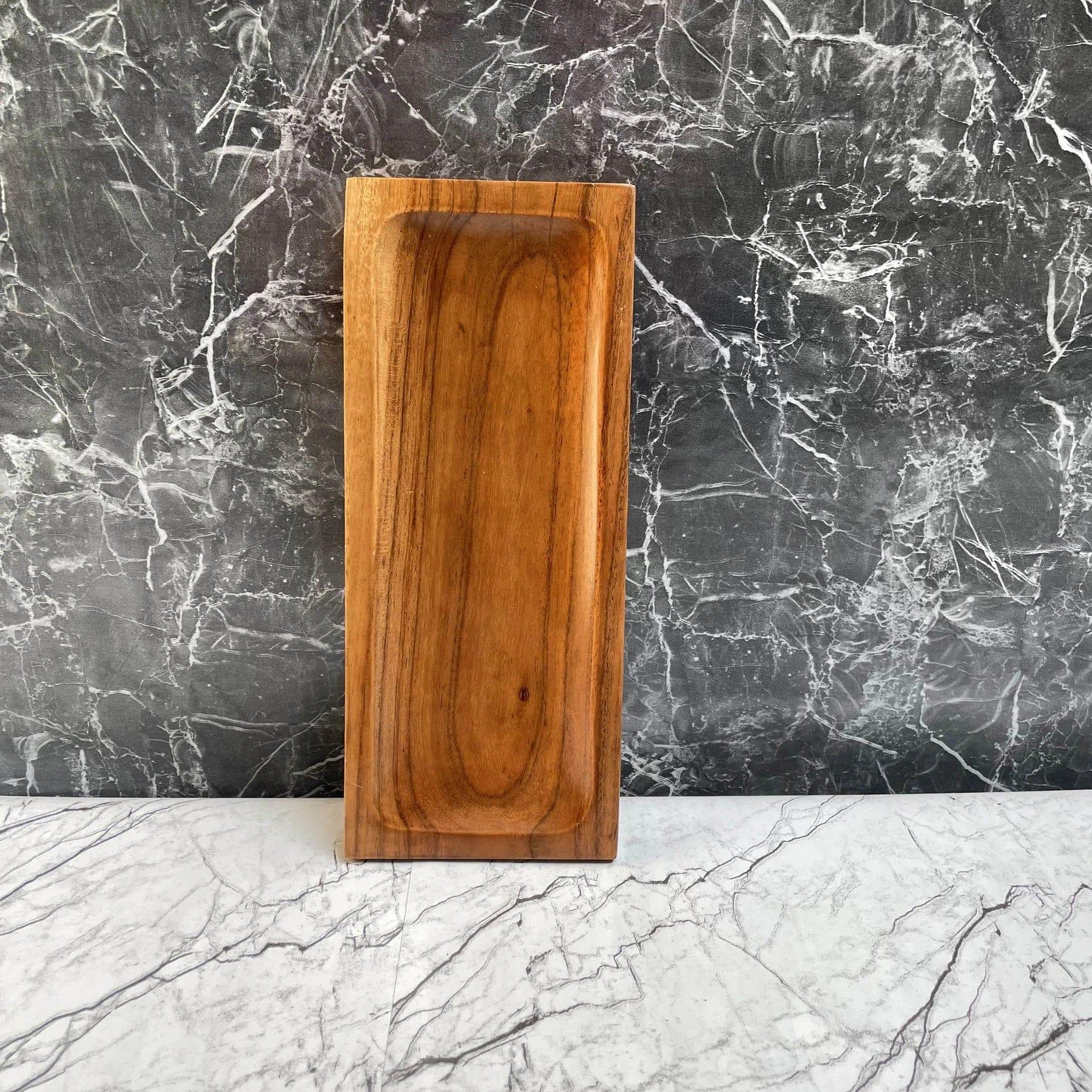ACACIA WOOD SERVING TRAY WHIT 3 BOWL II FOOD GRADE - Ouch Cart 