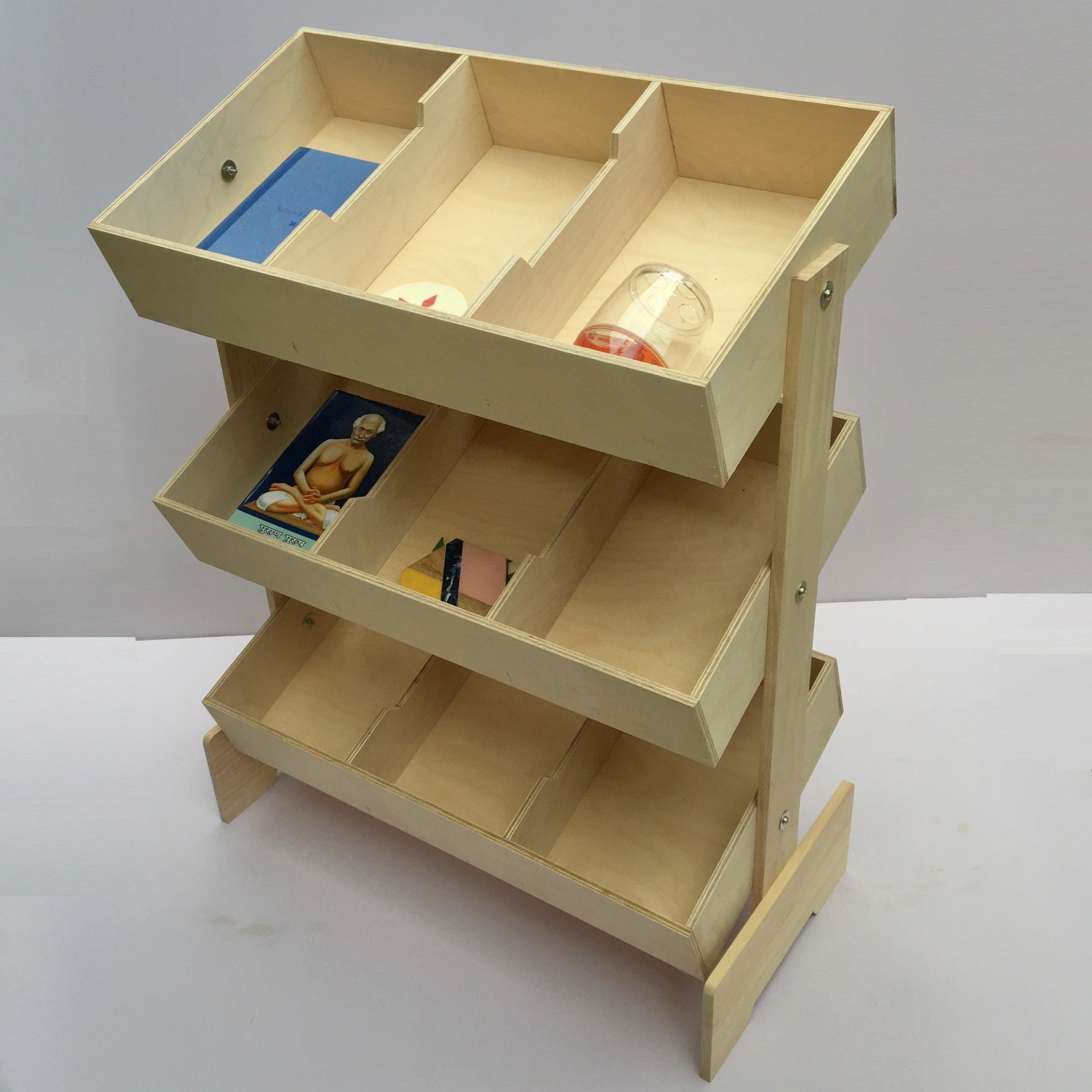 Wooden Toy Organiser For Kids Your Yearly Kids Furniture ( With Complementary Coaster ) By Miza