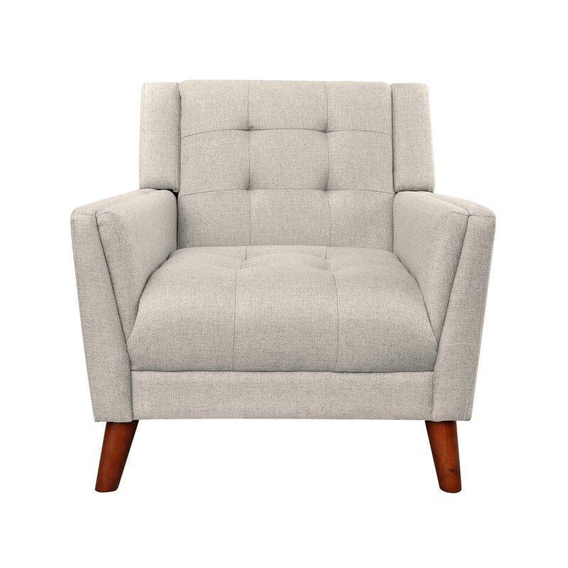Wide Tufted Arm Chair for living room - Ouch Cart 