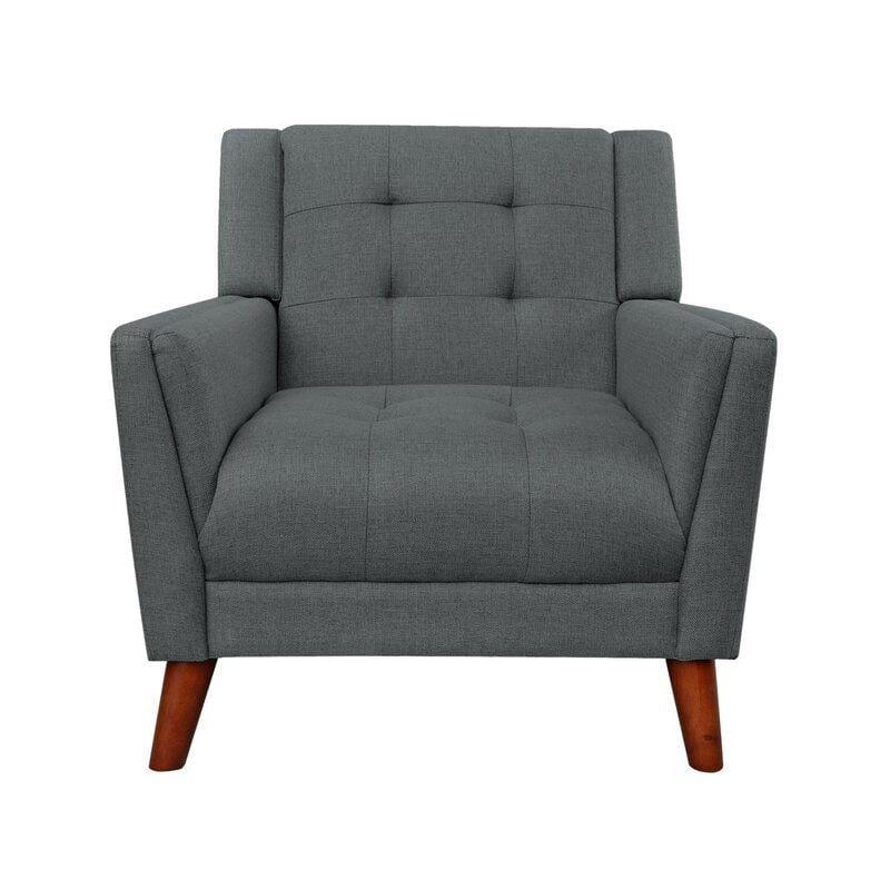 Wide Tufted Arm Chair for living room - Ouch Cart 