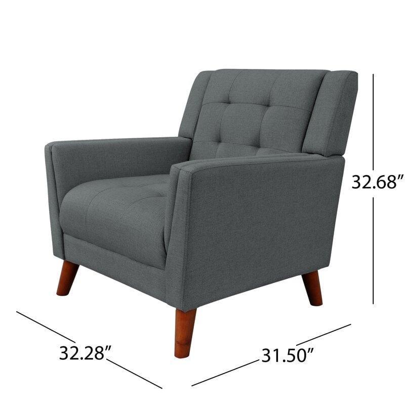 Wide Tufted Arm Chair for living room - Ouch Cart 