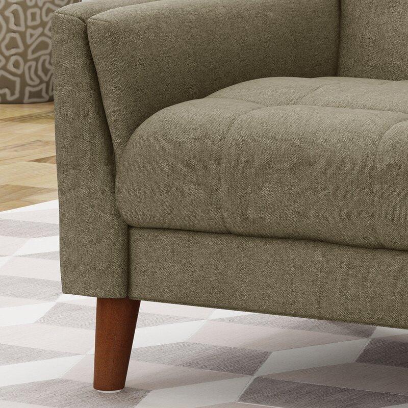 Wide Tufted Arm Chair for living room - Ouch Cart 