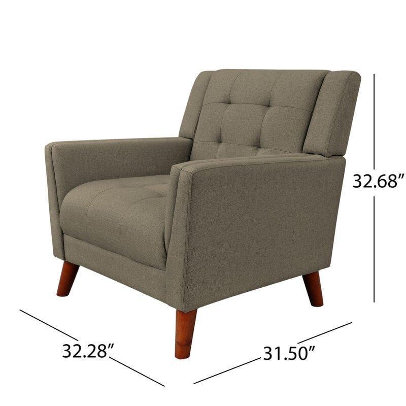 Wide Tufted Arm Chair for living room - Ouch Cart 