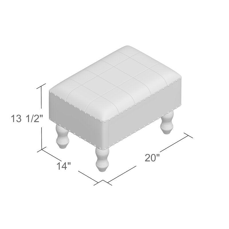 Wide Rectangle Standard Ottoman - Ouch Cart 