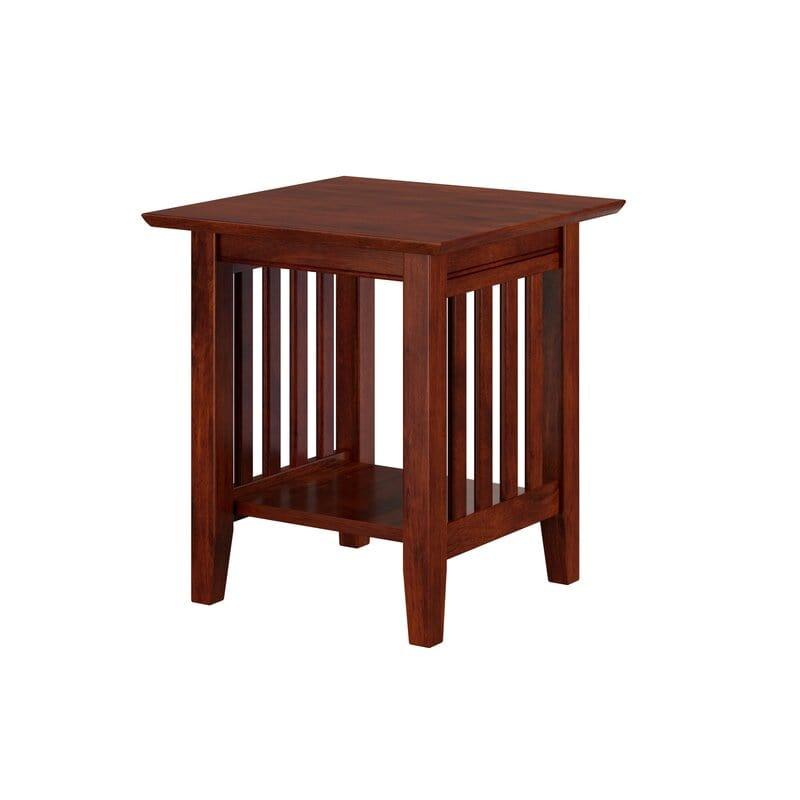 Jarrah Tall Solid Wood End Table - Ouch Cart 
