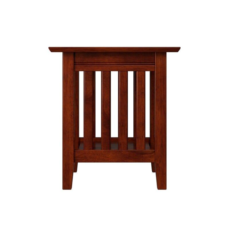 Jarrah Tall Solid Wood End Table - Ouch Cart 