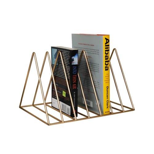 Triangle Shaped Decorative Metal Desktop Magazine Holder 1pc