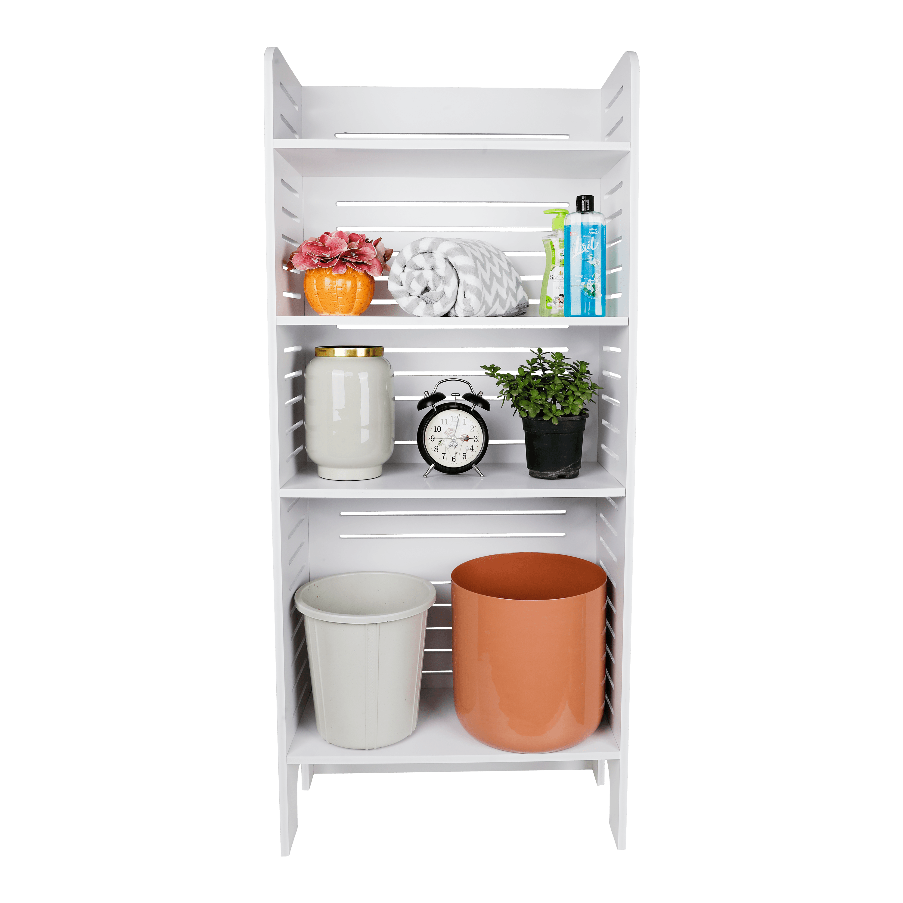 Washing Machine Side Open Bathroom Accessories Storage Shelf in PVC Board With Free Soap Dish By Miza - Ouch Cart 