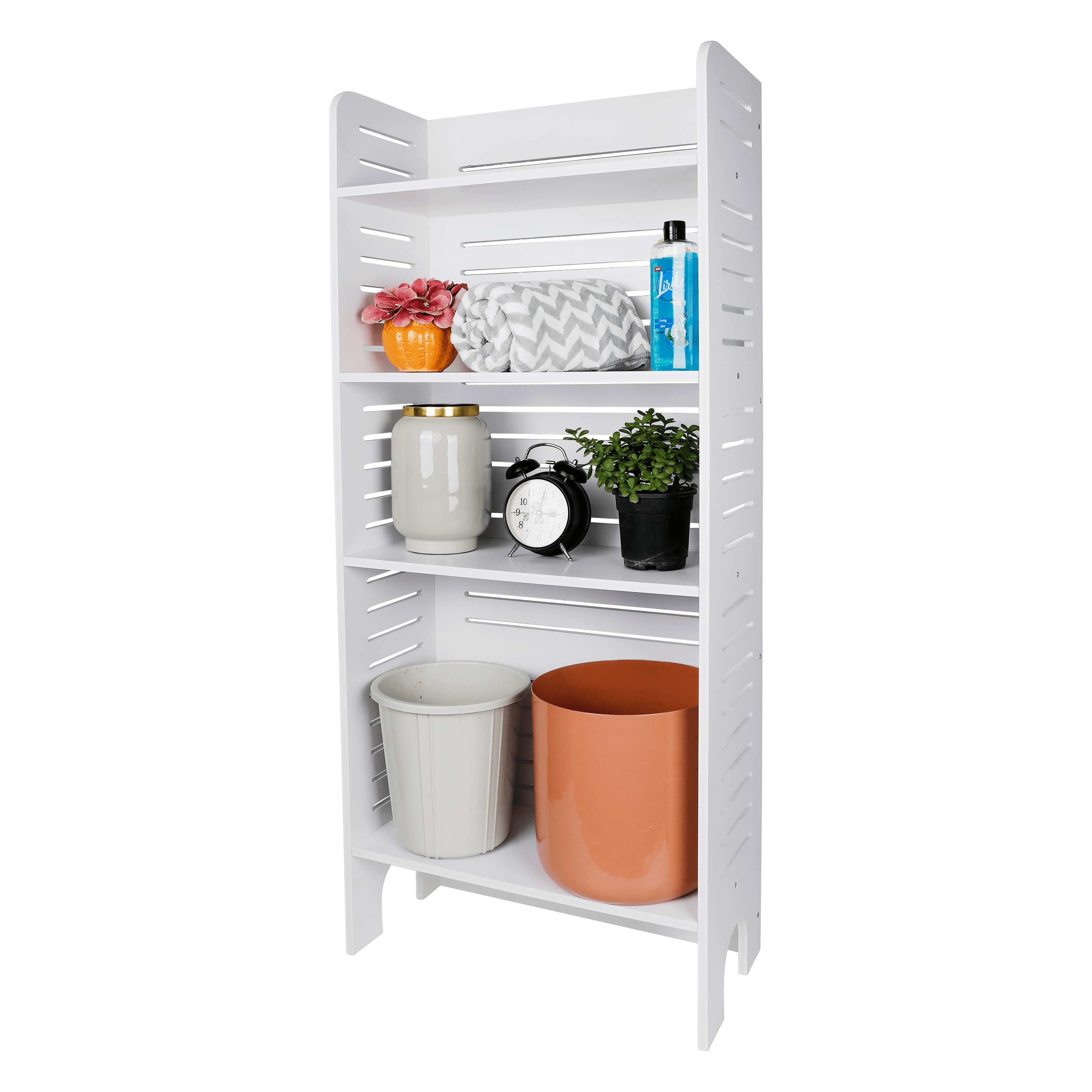 Washing Machine Side Open Bathroom Accessories Storage Shelf in PVC Board With Free Soap Dish By Miza - Ouch Cart 