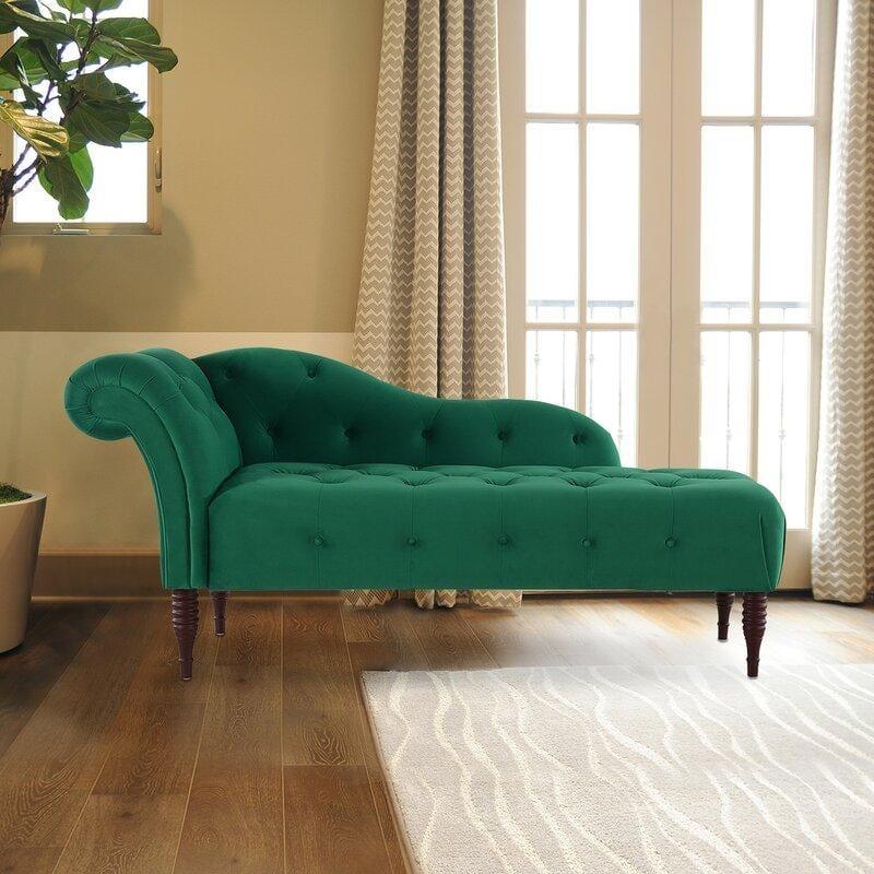 Tufted Right-Arm Chaise Lounge