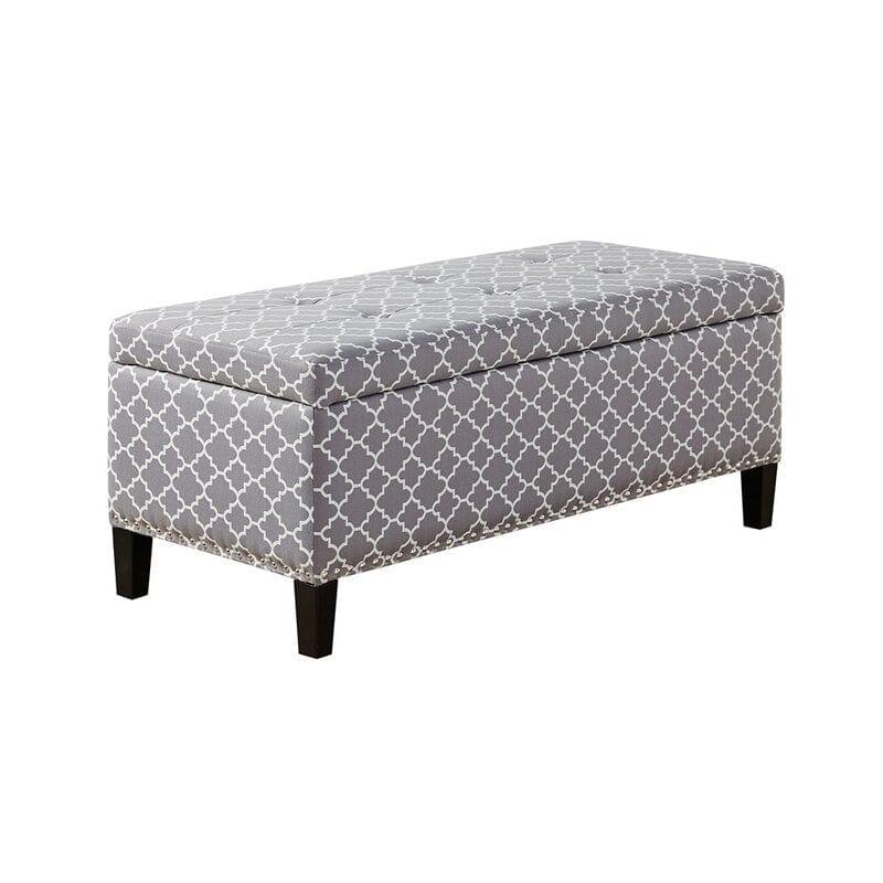 Upholstered Flip Top Storage Bench Solid Wood Bench Shoe Rack - Ouch Cart 