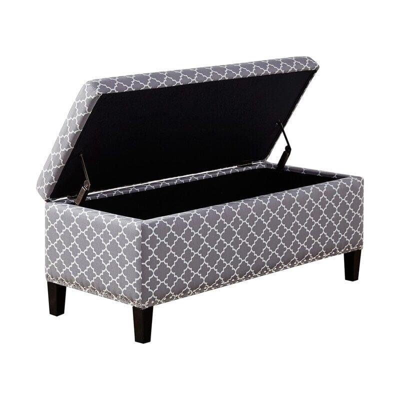 Upholstered Flip Top Storage Bench Solid Wood Bench Shoe Rack - Ouch Cart 