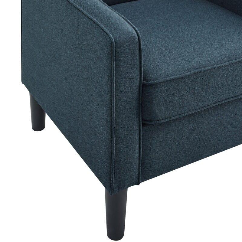 Wide Tufted Armchair and Ottoman - Ouch Cart 