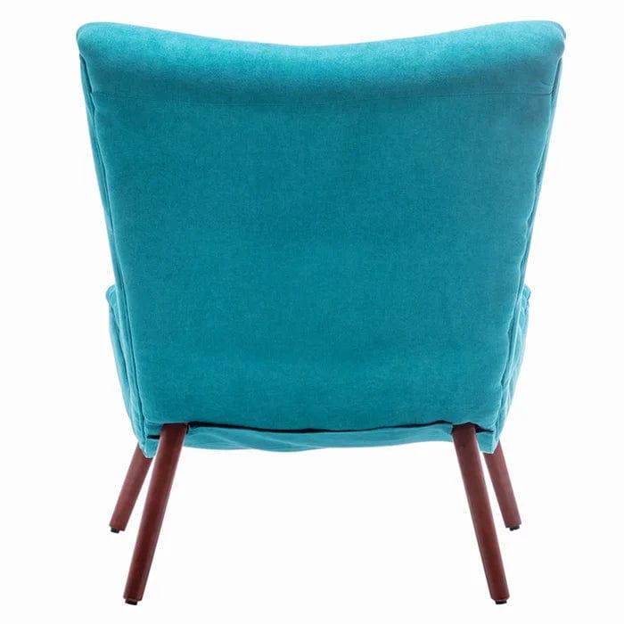 Kintze Wide Chenille Lounge Chair and Ottoman - Ouch Cart 