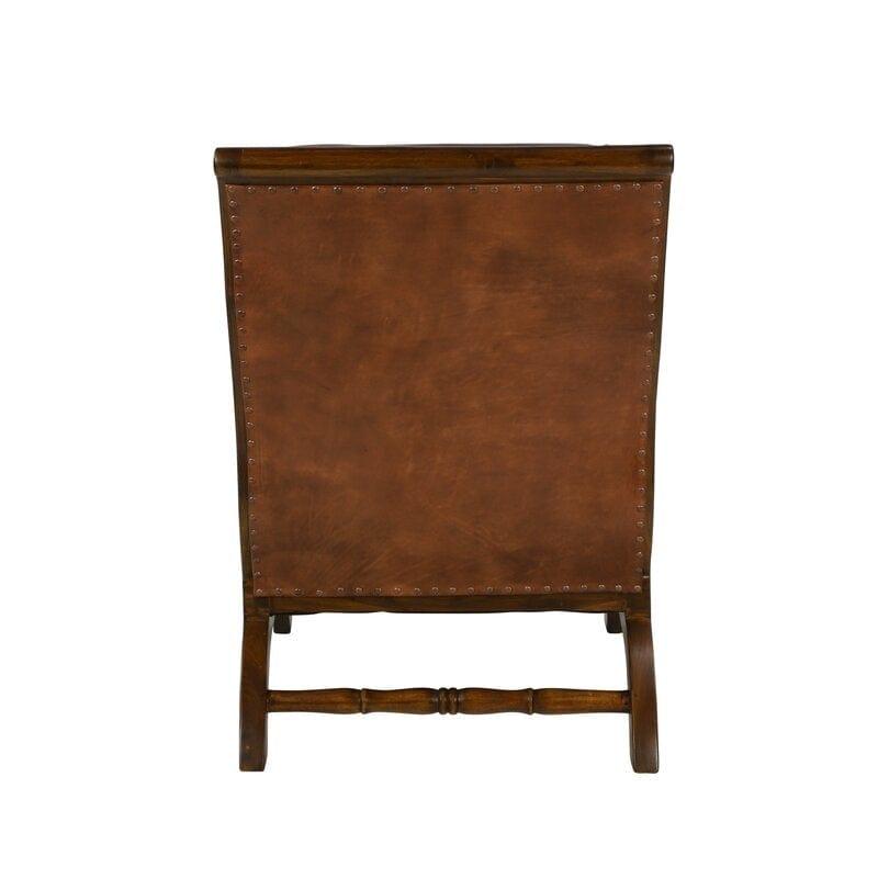 Teak Wood Armchair Lounge Chair with Ottoman - Ouch Cart 