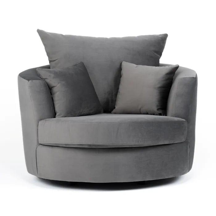 Laci Wide Velvet Armchair