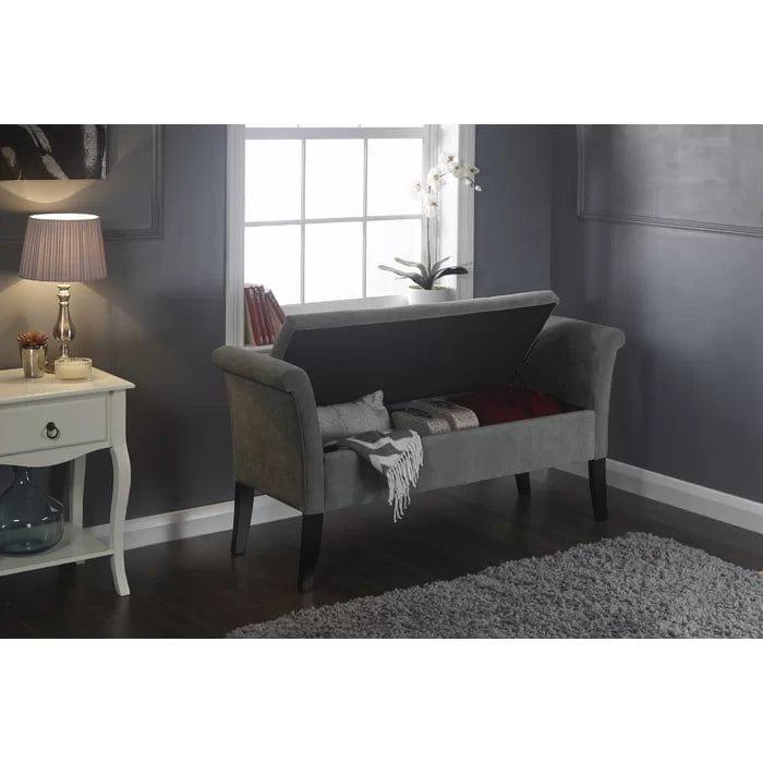 Laconia Upholstered Storage Bench - Ouch Cart 