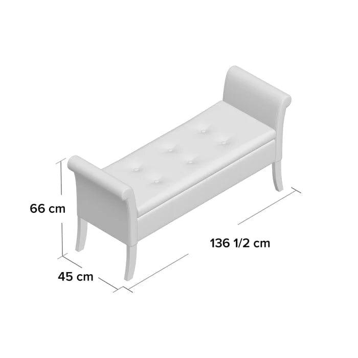 Laconia Upholstered Storage Bench - Ouch Cart 