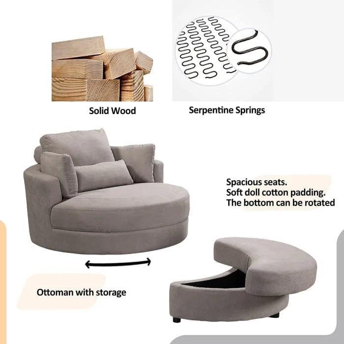 Leith-Hatfield 51'' Pillow Top Arm Sofa with Cushions - Ouch Cart 