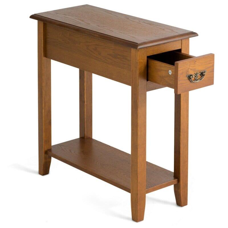 Lewallen Tall End Table with Storage - Ouch Cart 