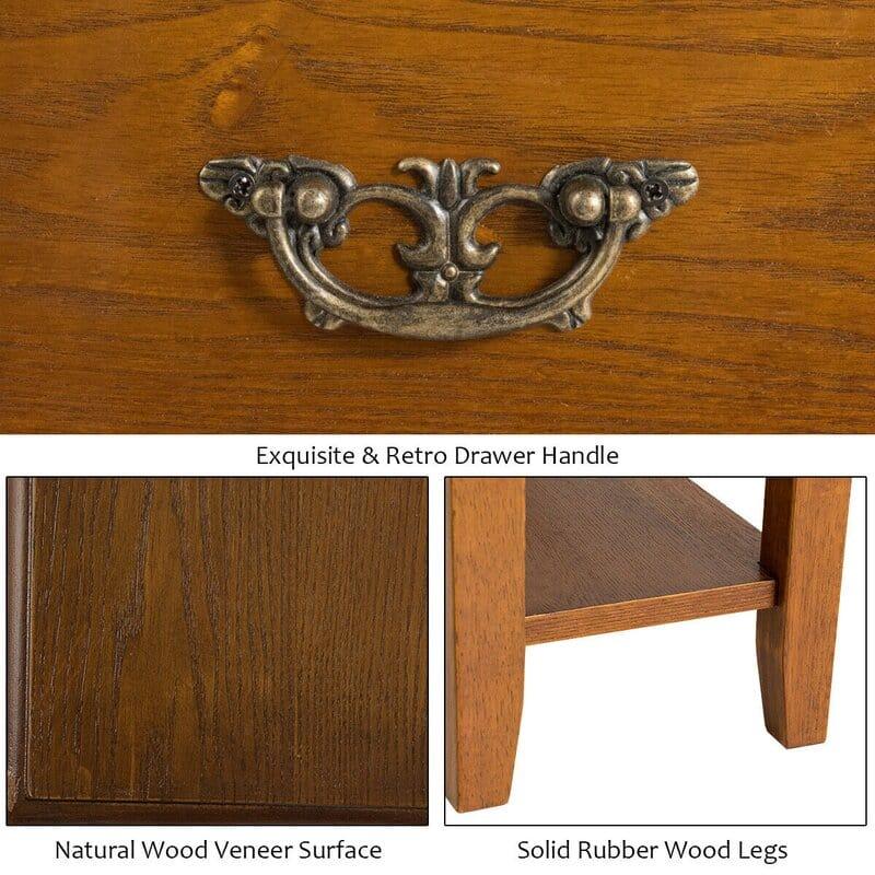 Lewallen Tall End Table with Storage - Ouch Cart 