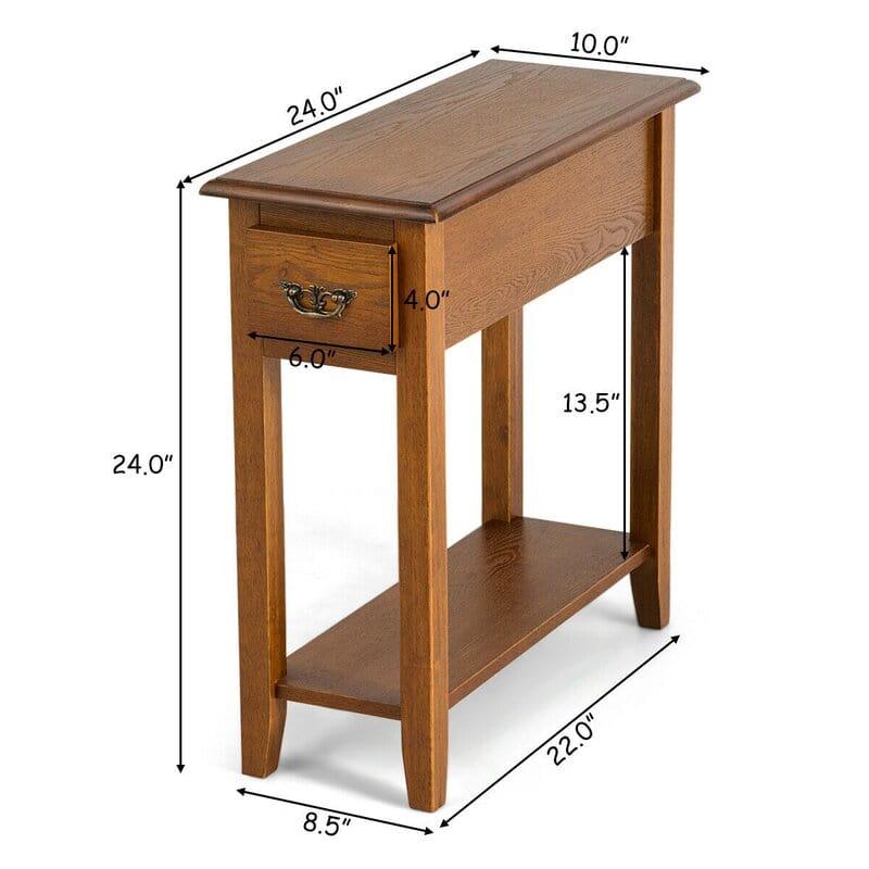 Lewallen Tall End Table with Storage - Ouch Cart 