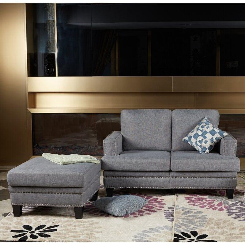 Square Arm Loveseat - Ouch Cart 