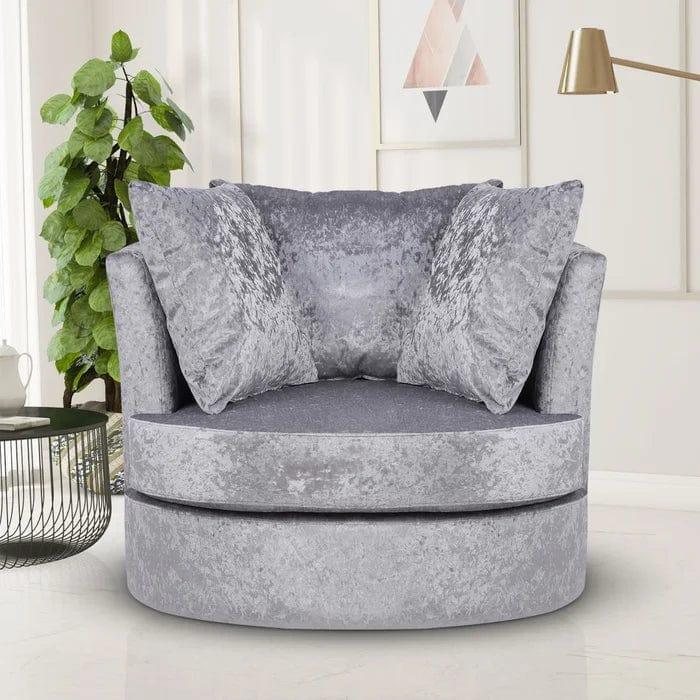 Lione Wide Velvet Tub Chair