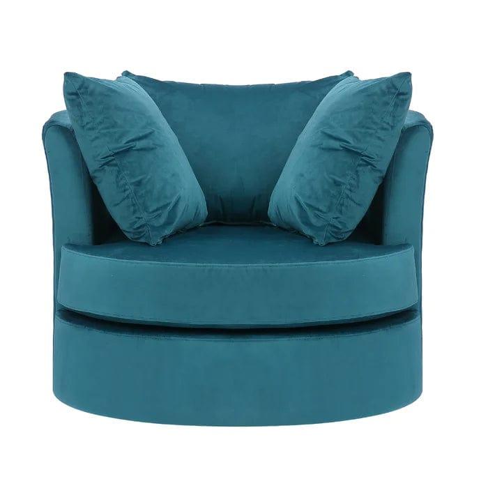 Lione Wide Velvet Tub Chair - Ouch Cart 
