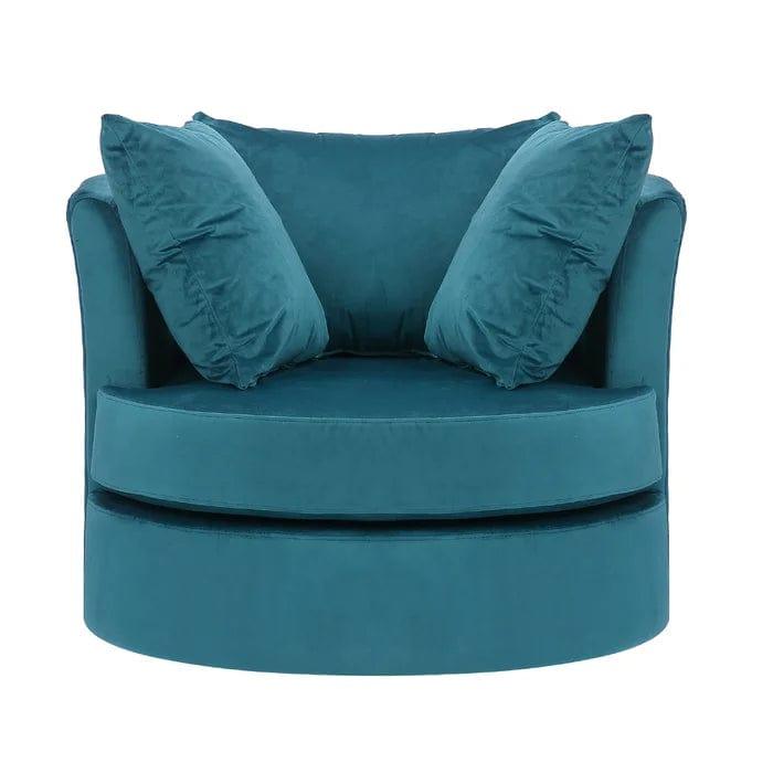 Lione Wide Velvet Tub Chair