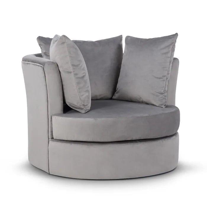 Lione Wide Velvet Tub Chair - Ouch Cart 