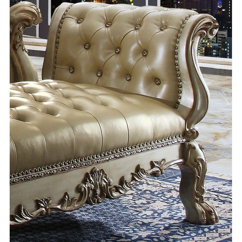 Lissandra Upholstered Bench Golden - Ouch Cart 