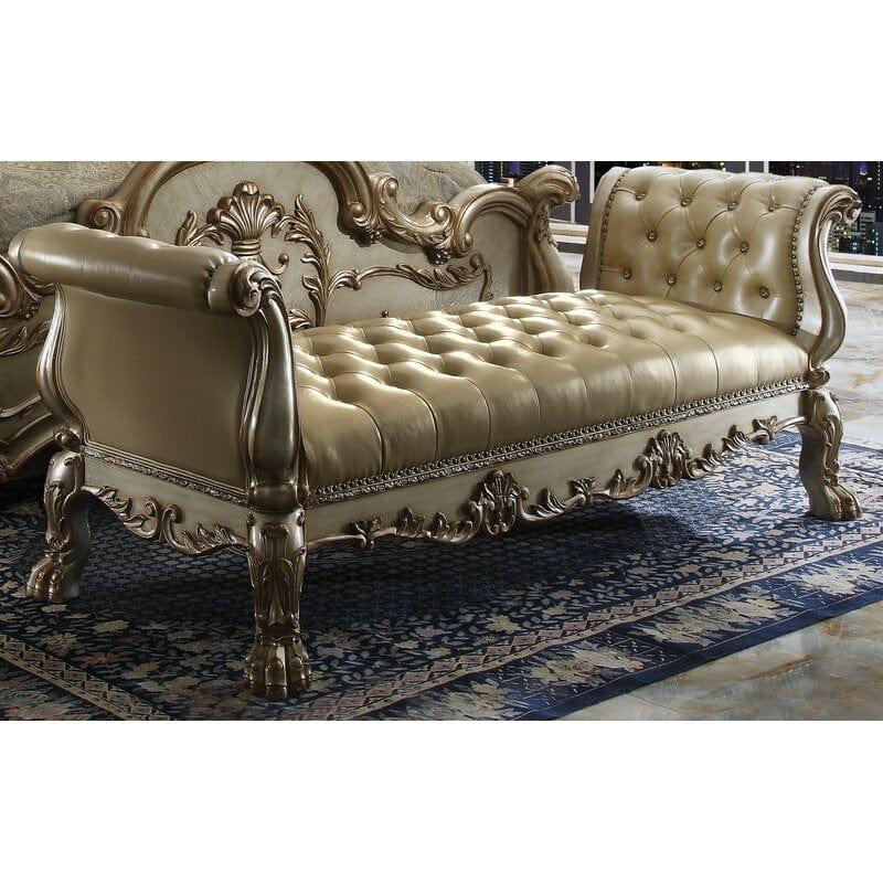 Lissandra Upholstered Bench Golden - Ouch Cart 