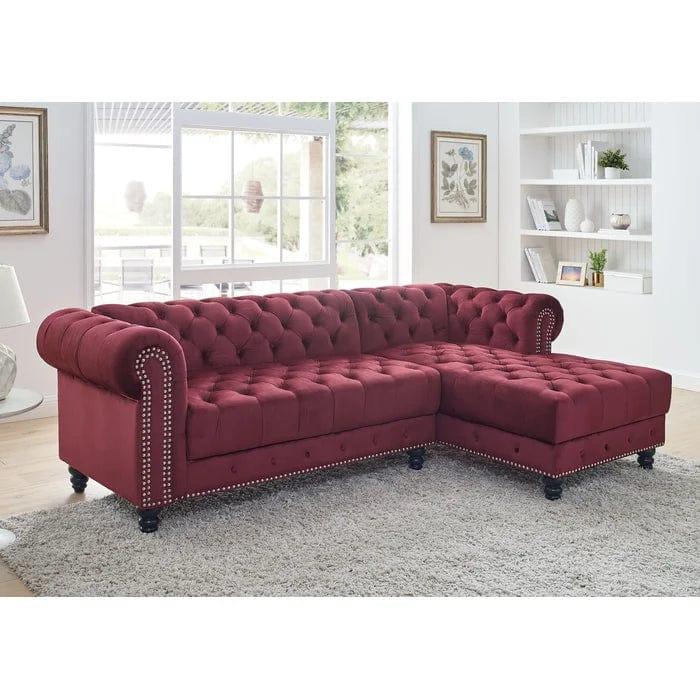 Lora 2 - Piece Upholstered Chaise Sectional - Ouch Cart 