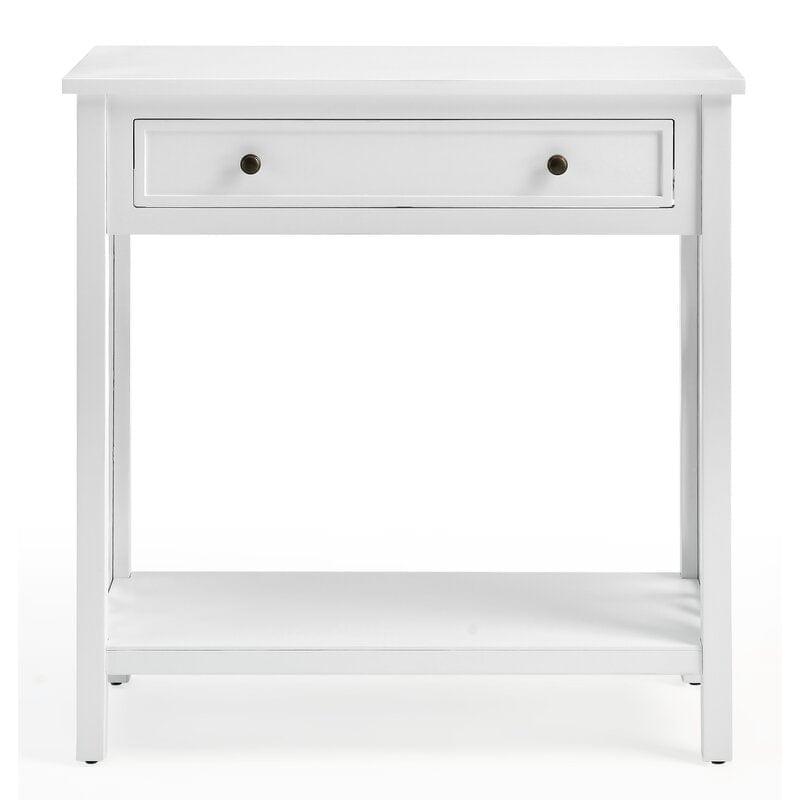 Single Shelf Rectangular shape Wooden Console Table with Drawer - Ouch Cart 