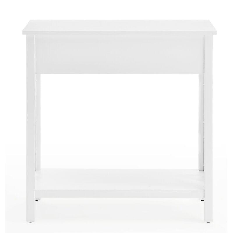 Single Shelf Rectangular shape Wooden Console Table with Drawer - Ouch Cart 
