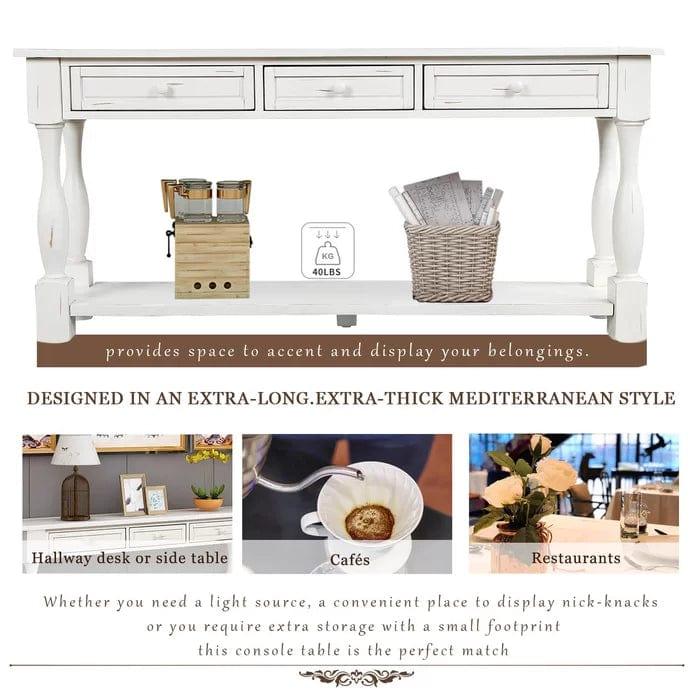 Markes ' Solid Wood Console Table - Ouch Cart 